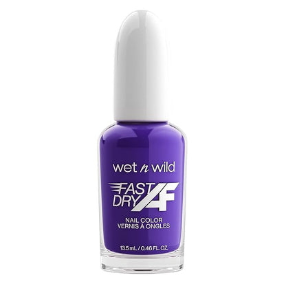 wet n wild Fast Dry AF Nail Polish Color, Purple Married Into Royalty | Quick Drying - 40 Seconds | Long Lasting - 5 Days, Shine (Pack of 2)