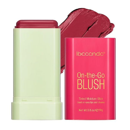 Multi-Use Makeup Blush Stick,Cream Blush Stick,Solid Moisturizer Stick,Waterproof