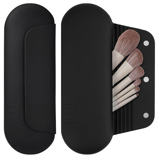 Silicone makeup brush holder travel