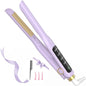 Small Flat Iron, 1/2 Inch Flat Iron for Short Hair Straightener and Curler 2 in 1, Ceramic Ionic Floating Plates for Less Frizz, 10s Quick Heat Up, Straightener for All Hair Types(Purple)