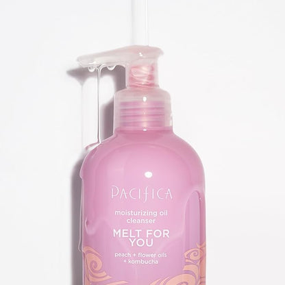 Pacifica Melt For You Facial Cleansing Oil – Hydrating Daily Face Wash & Makeup Remover Oil Cleanser for All Skin Types, Gentle Non-Comedogenic, Vegan, Clean Beauty, Dermatologist Tested 8 fl oz
