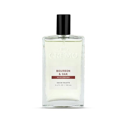 Cremo Cologne for Men - Bourbon & Oak Mens Cologne Spray - A Sophisticated Blend of Distiller’s Spice, Fine Bourbon and White Oak, Fragrances For Men, 3.4 Fl Oz