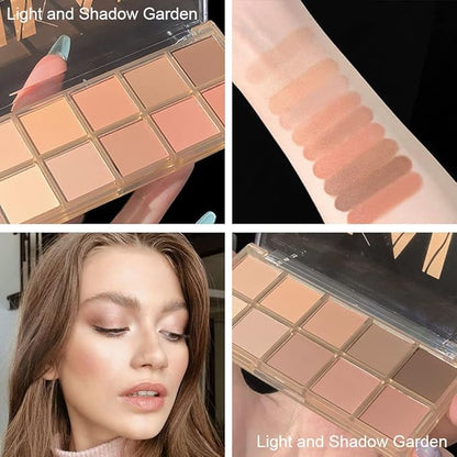 AMY'S DIARY 12Color Light Pink Purple Eyeshadow Palette, Long-Lasting, and Highly Pigmented. Elevate Your Eye Makeup– Unleash Your Unique Style (10 colors 09#)