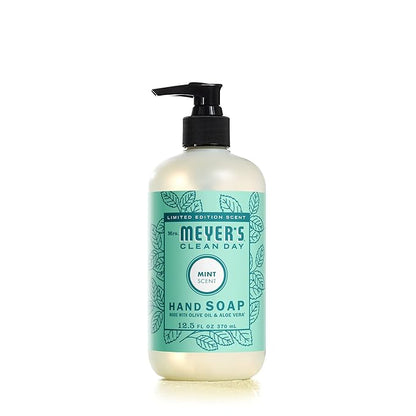 MRS. MEYER'S CLEAN DAY Hand Soap, Made with Essential Oils, Biodegradable Formula, Limited Edition Mint, 12.5 fl. oz
