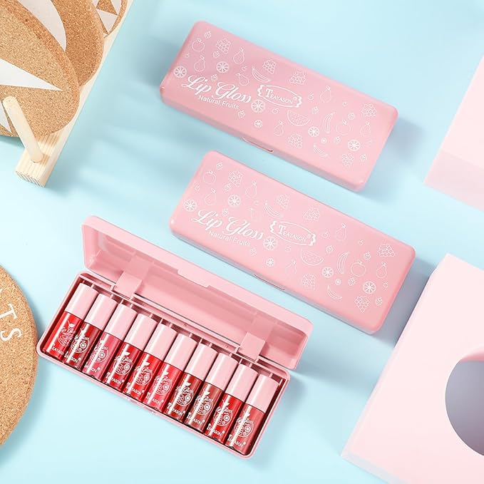 10 Colors Lip Tint Stain Set, Korean Plumping Plumping