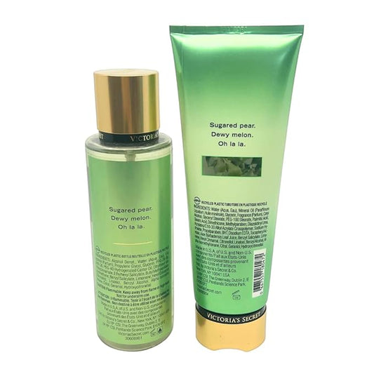 Victoria's Secret Pear Glace Fragrance Mist 8.4oz and Fragrance Lotion 8oz - Set