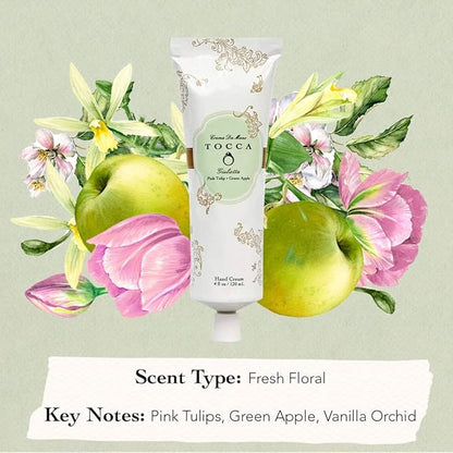 Tocca Eau de Parfum (50 ml) and Hand Cream (120 ml) in Giulietta - Fresh Floral, Pink Tulips, Green Apple, Vanilla Orchid