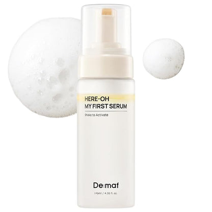 Here-Oh My First Hydrating Face Formula with Hyaluronic Acid | Bubble Texture for Barrier Support & Glow | Korean Care for Dry & Sensitive Types (4.90 fl oz)