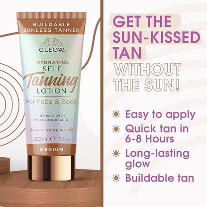 Self Tanner New 2024 Self Tanning Lotion for Face & Body, Indoor Tanning Lotion, Sunless Tanner, Fake Tan Lotion, Face Tanner Quick Tan 7.5 oz