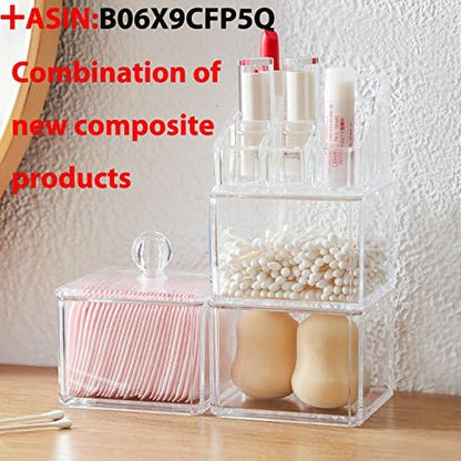 Sooyee Lipstick Organizer,Lipstick Holder,9 Spaces Acrylic Lipstick Case,Cosmetic Display Cases for Lipstick, Brushes, Bottles, and more,Clear