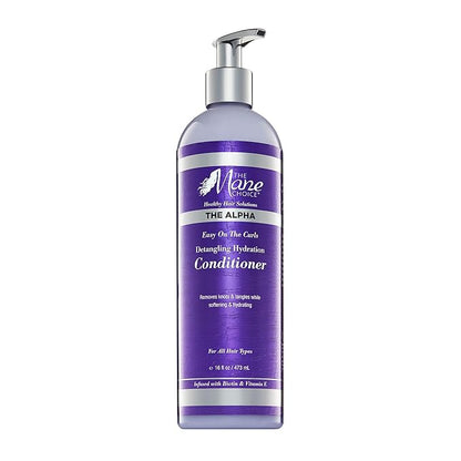 The Mane Choice The Alpha Easy On The Curls Hydration Curly Hair Conditioner, Nourishing Detangling Conditioner Enriched with Biotin & Vitamin E, Sulfate & Paraben-Free, 16 oz