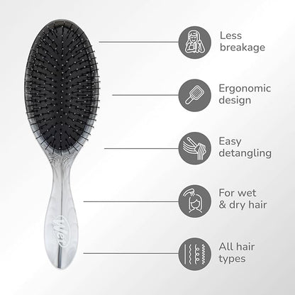 Wet Brush Original Detangler Hair Brush, Black (Watercolor Waves), Ultra-Soft IntelliFlex Bristles, Detangling Bristles Glide Through Tangles (Wet Dry & Damaged Hair), Women & Men