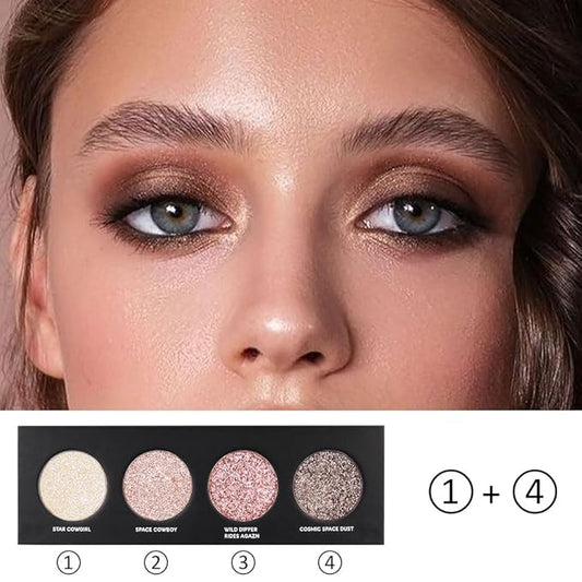 4 Colors Highlight Pink-Purple Eyeshadow Palette, SHANY Cosmetics
