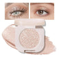 Glitter Shimmer Sparkle Eye Shadow Palette Makeup for Green Blue Eyes, Pearl White Silver Glitter Shimmer Metallic Holographic Multichrome Cream Iridescent Single Monochrome Eyeshadow Makeup