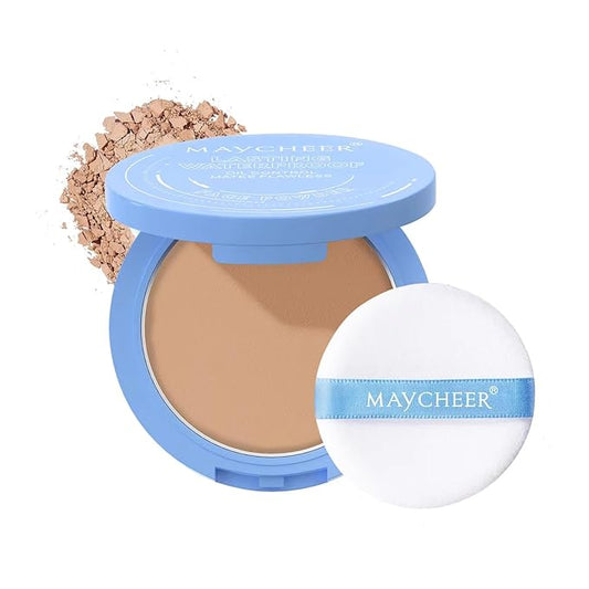 LAMUSELAND Pressed Powder Compact, Oil Control Brighten Skin Girls (JG05)