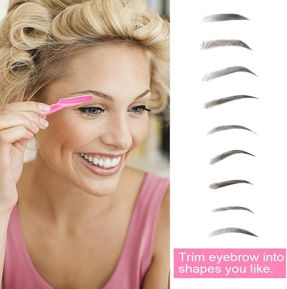 48 Pcs Eyebrow Razor for Women Face Razors Multipurpose Dermaplaning Tools, Hair Trimmer Shaper Shaver with Protective Cover, Facial Hair Removal for Women Men Body Use