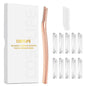 Eyebrow Razor Dermaplaning Tool with 10 Blade Refills Exfoliating Face Razors for Women Facial Razor for Peach Fuzz and Eyebrow Hair Removal