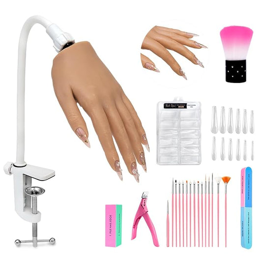 Nail silicone practice hand for
