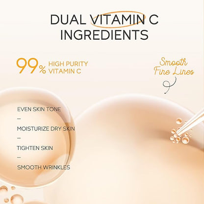 Skin Care Set Vitamin C Beauty Gift Sets Skin Care Kit with Serum, Eye Cream, Face Cream Travel Kit for Women Mom Wife Sister Daughter Teen Girls TSA-friendly Sizes Birthday Gift 3pcs
