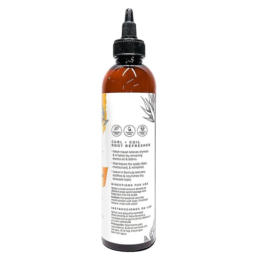 Cibu Curl + Coil Root Refresh - Nutrient Rich Witch Hazel - Moisturizing Hair and Scalp Oil for Dry Itchy Scalp - 8oz