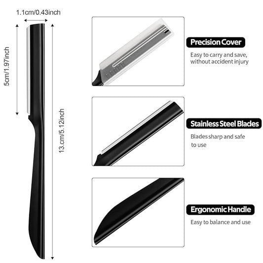 Eyebrow Razor, S.T. Friends 10Pcs Face Razor for Women Exfoliating Dermaplaning Tool, Dermaplane Razor Peach Fuzz Removal, Eyebrow Shaper Trimmer Facial Shaver Help Exfoliate and Smooth the Skin
