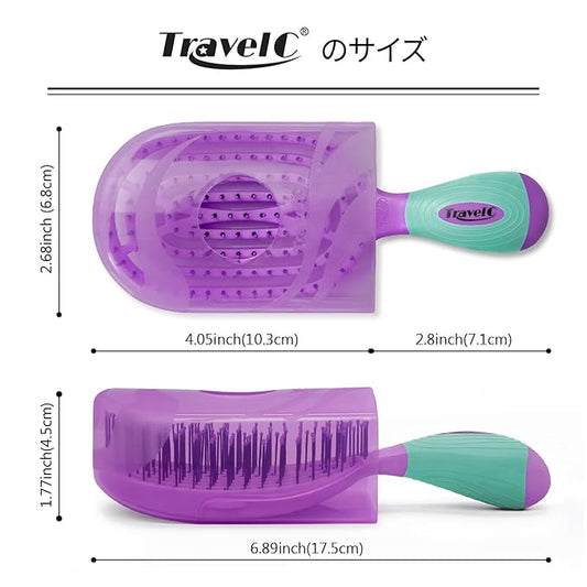 NuWay U.S. Patented Vented TravelC for All Hair Types is Hair Dryer Safe (Lavender)