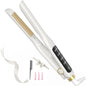 Small Flat Iron, 1/2 Inch Flat Iron for Short Hair Straightener and Curler 2 in 1, Ceramic Ionic Floating Plates for Less Frizz, 10s Quick Heat Up, Straightener for All Hair Types(White)