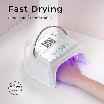 80w professional cordless uv led