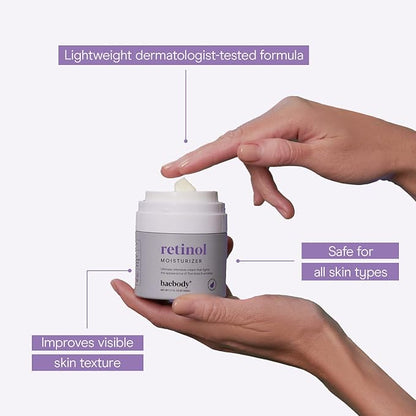 Baebody Made in USA Retinol Cream for Face - Anti Aging Face Cream for Fine Lines and Wrinkles - With Jojoba Oil & Vitamin E - Beauty Gifts for Women (50 ml/1.7 fl oz)