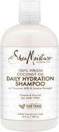 SheaMoisture Virgin Coconut Shampoo, Daily Hydration – Color-Safe Formula with Organic Shea Butter for All Types, Curly Hair Care, 13 Oz