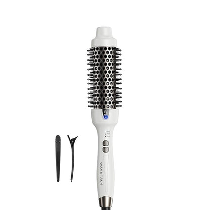 Wavytalk Thermal Brush, 1.5 Inch Blowout Express Ionic Thermal Round Brush Creates Blowout Look in 10 Minutes Makes Hair Shinier & Smoother, Dual Voltage (White)