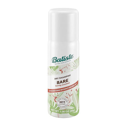 Batiste Dry Shampoo, Bare, Mini Travel Size 1.6 oz (Pack of 2)