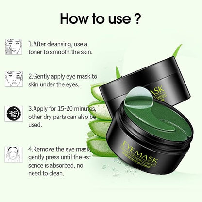 Collagen eye gel pads, green