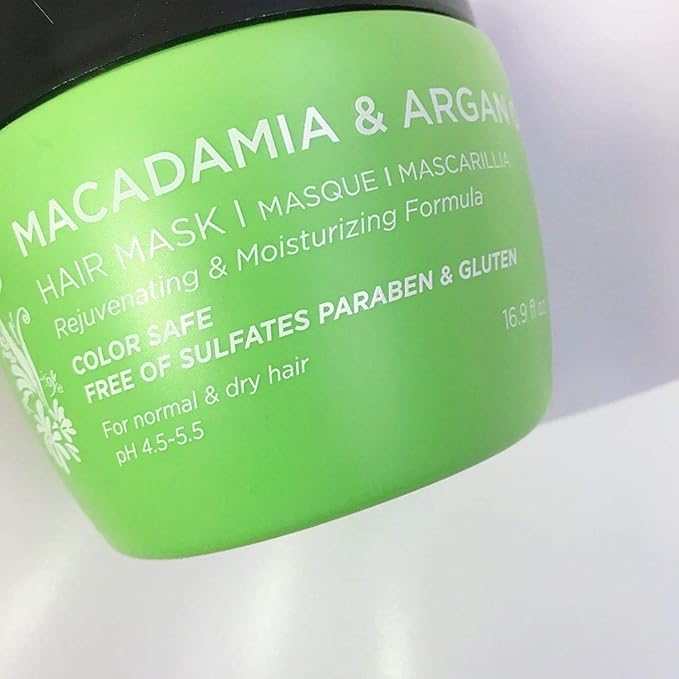 Luseta Macadamia Oil Hair Mask Deep Repair Hair Treatment Rejuvenating & Miosturizing for Normal and Dry Hair Intensive Care Conditioner16.9 oz