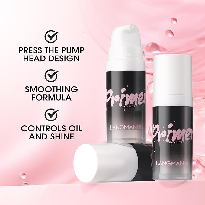 LANGMANNI Matte Grip Face Primer, Transparent Skin Perfecting Oz, 1)