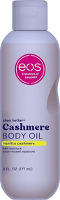 eos Cashmere Body Oil, Vanilla Cashmere, 24 Hour Moisture, Plant-Based Squalane to Soothe, Soften And Smooth Dry Skin, Body Oil, 6 fl oz