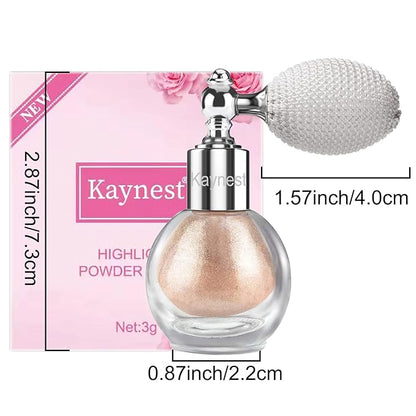 Highlighter Powder Spray, Longwear Glitter Spray for Body,