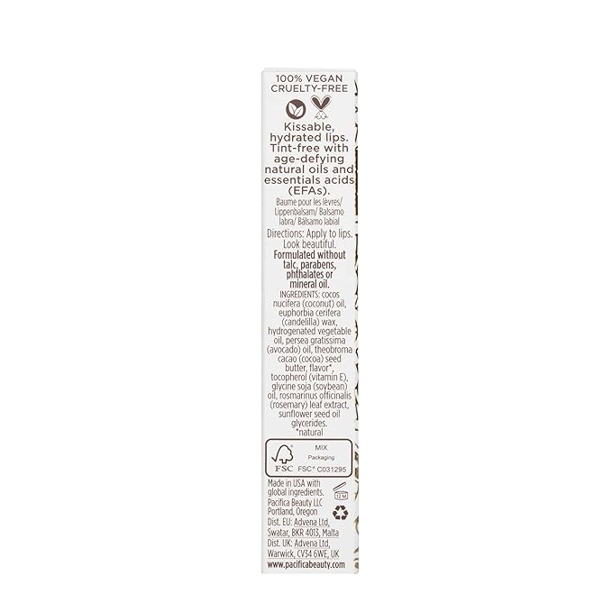 Pacifica Naked Quench Lip Balm (Coconut