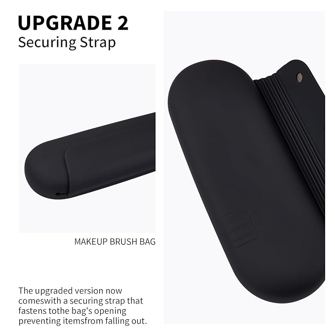 Silicone makeup brush holder travel