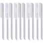 10 Pieces Eyebrow Razor for Women Facial Shaver Razor Brow Shaper Eyebrow Trimmer Dermaplaner Shaping Tool with Cover (Silver)