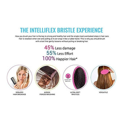 Wet Brush Speed Dry Hair Brush, Amazon Exclusive Aqua, Vented Design & Soft HeatFlex Bristles, Blow Dry Safe, Ergonomic Handle Manages Tangles & Uncontrollable Strands, Pain-Free Hair Accessories