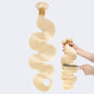 613 Blonde Bundles Human Hair 16A Body Wave Hair Bundle Brazilian Quick weave Deals 16Inch Wet Wavy Hair Unprocessed Real Human Hair Extensions for Women