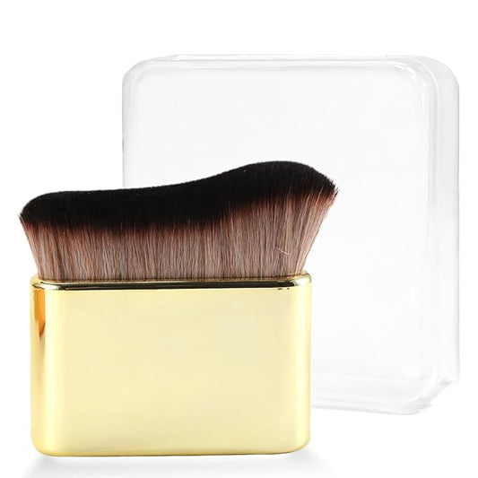 Self Tan Brush-Kabuki Brush for Body,Sunscreen Tanning Brush,Blusher,Shadow,Powder,Bronzer and Foundation Self Tanner Brush,Makeup Brushes for Face and Body(Gold)