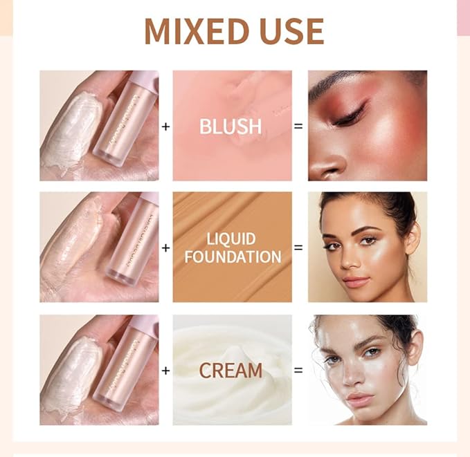 UNYOKE Liquid Highlighter, Highlighter makeup Stick，Makeup Highlighter Face Body Highlighter.-04#