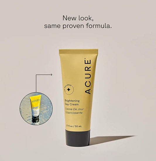 Acure Brightening Day & Night Cream Set – Hydrating & Radiance-Boosting Moisturizers for Even Skin Tone & Smooth Texture, Vegan, 1.7 Fl Oz Each