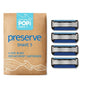 Preserve POPi Shave 5 Replacement Cartridges for Preserve POPi Shave 5 Razor (4 Count (Pack of 1))