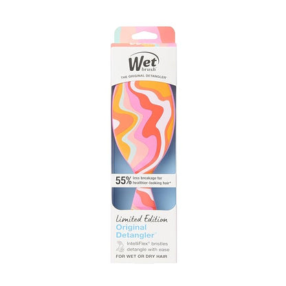 Wet Brush Original Detangler, Ice Cream (Sun Days), Ultra-Soft IntelliFlex Bristles Glide Through Tangles, Detangling Hair Brush (Wet & Dry), Women & Men, Limited Edition