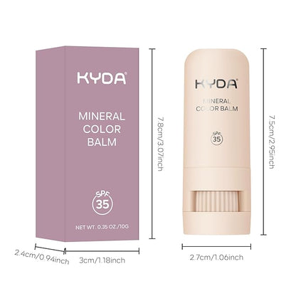 Mineral Color Balm, SPF 35 Multi Color Stick for Lips, Cheeks& Eyes, Blendable Creamy Lightweight Formula, Buildable Shimmer Finish, Multiuse Makeup Stick, Rose