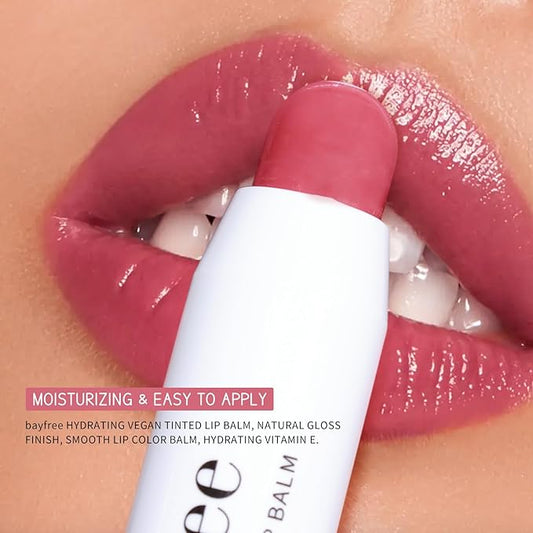 Tinted Lip Balm Plumper, Glossy, Pump Lips, Lightweight, Moisturize & Tint with Jojoba Seed Oil, Vegan Lip Balm Lip Care Present, Shimmer Orchid
