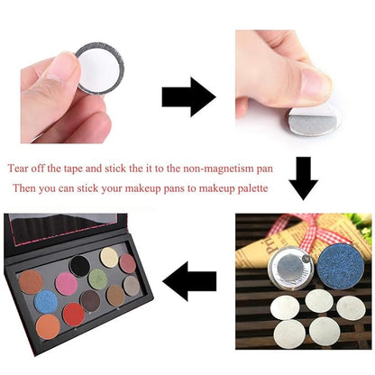 50pcs Metal stickers adhesive set magnetic strips